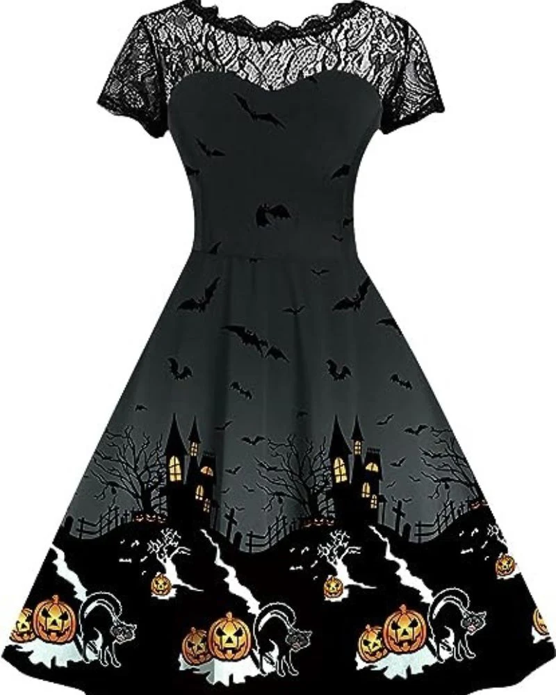 Bea Robe à manches d'Halloween