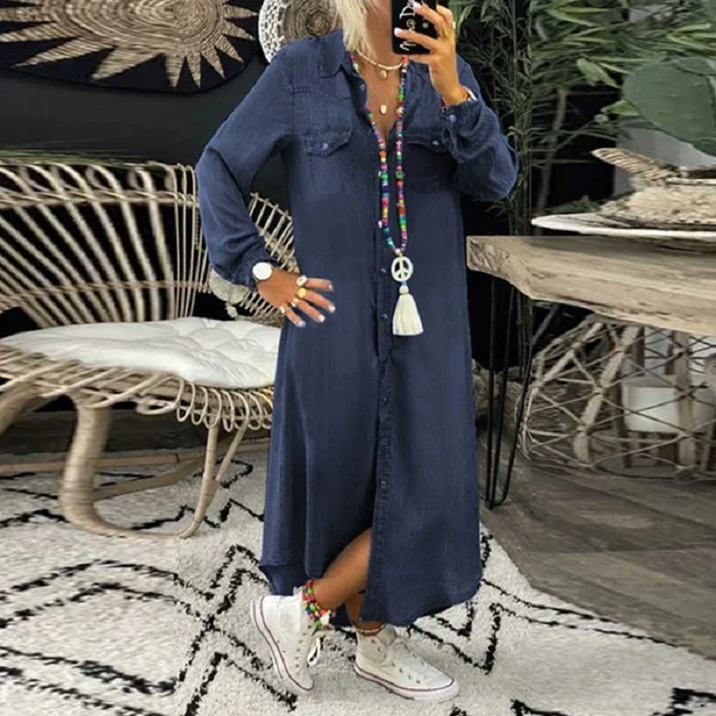 Janice Robe longue en jean - Image 2