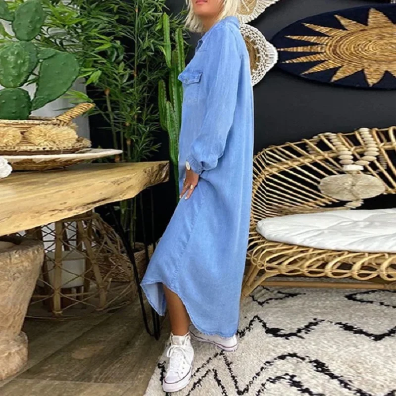 Janice Robe longue en jean - Image 4